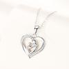 Mother and Son Concentric Necklace for Women, Tide Mother and Son Embrace Love Heart-shaped Collarbone Chain