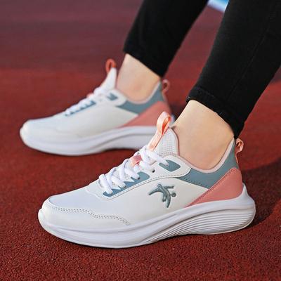 Кроссовки женские Seasons из микрофибры, спортивная обувь из кожи, повседневная обувь на толстой подошве со шнуровкой, мягкая подошва, нескользящая обувь для ходьбы и бега