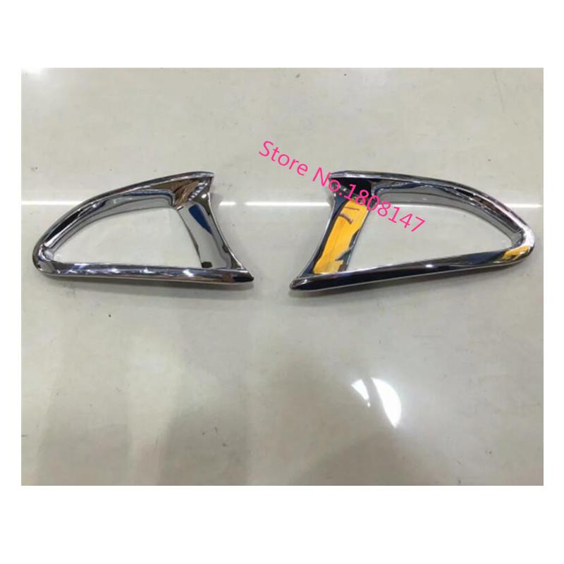 Car Body Rear Tail Fog Light Lamp Eyebrow Frame Stick ABS Chrome Cover Trim For Mazda 2 Mazda2 Demio 2015 2016 2017