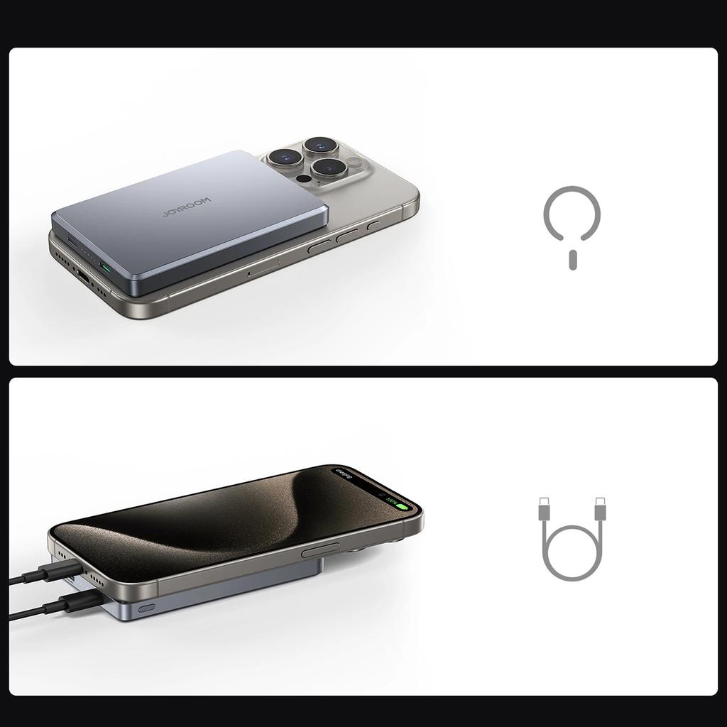 Powerbank Joyroom JR-PBM08 Pro 10000mAh ultracienki - szary