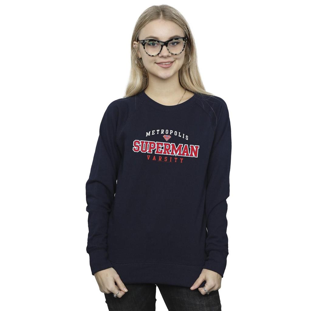 DC Comics Womens/Ladies Superman Metropolis Varsity Sweatshirt
