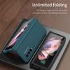 Для Samsung Galaxy Z Fold 3 4 5g шарнирный чехол для Samsung Z Fold 3 шарнирный чехол Z Fold4 со стеклянной пленкой на передний экран, полный бронированный чехол