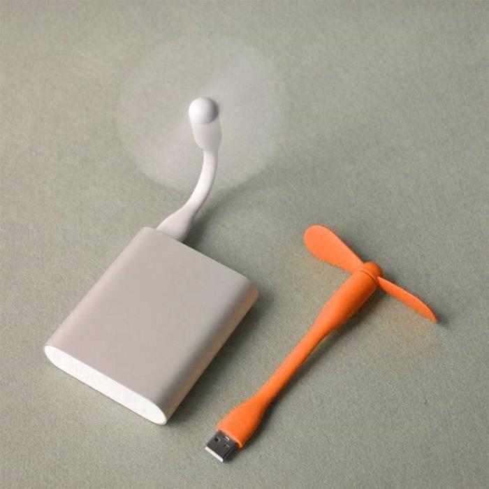 Мини-вентилятор портативный - E.F.CONNECTION - Тихий 25 дБ - Цвет оранжевый - USB - Настольный