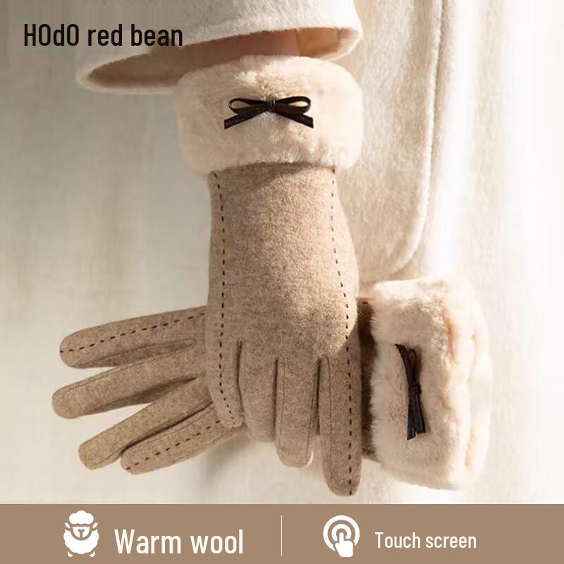 Женские зимние шерстяные перчатки Hodo с сенсорным экраном
