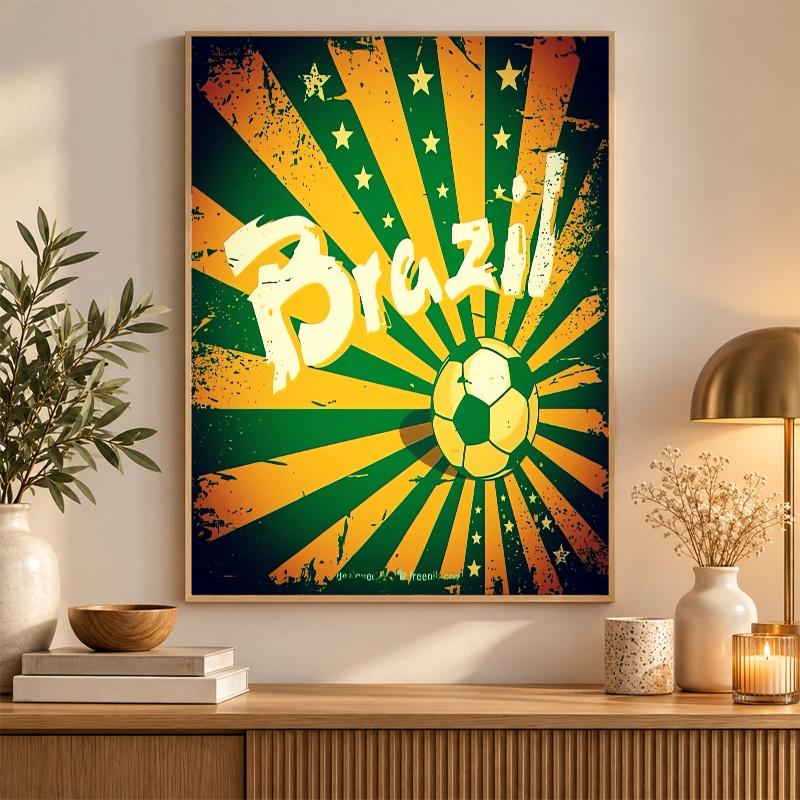 Brazil national football team Diamond Painting Kit 5D Full Drill DIY Diamond Mosaic Wall Art Home Decor