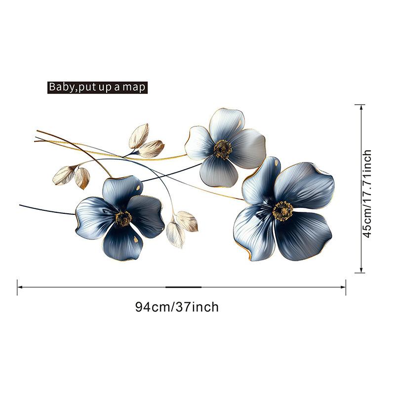 Большие наклейки на стену с четырьмя листами клевера для спальни, гостиной, домашнего декора, виниловые наклейки, самоклеящиеся съемные цветочные наклейки для стен