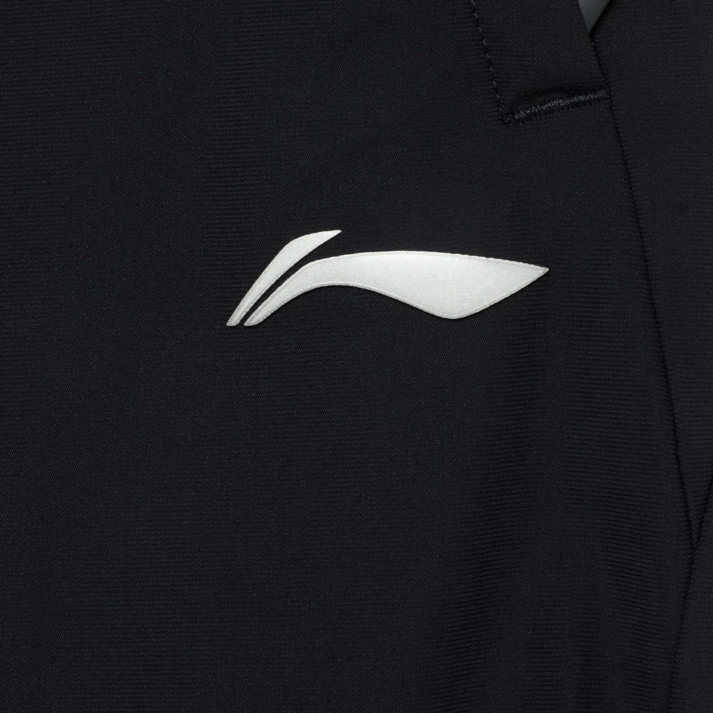 Мужские спортивные брюки Li Ning Fitness Series, однотонные, прямые, с эффектом отвода влаги, трикотажные, черные AKYU413-1