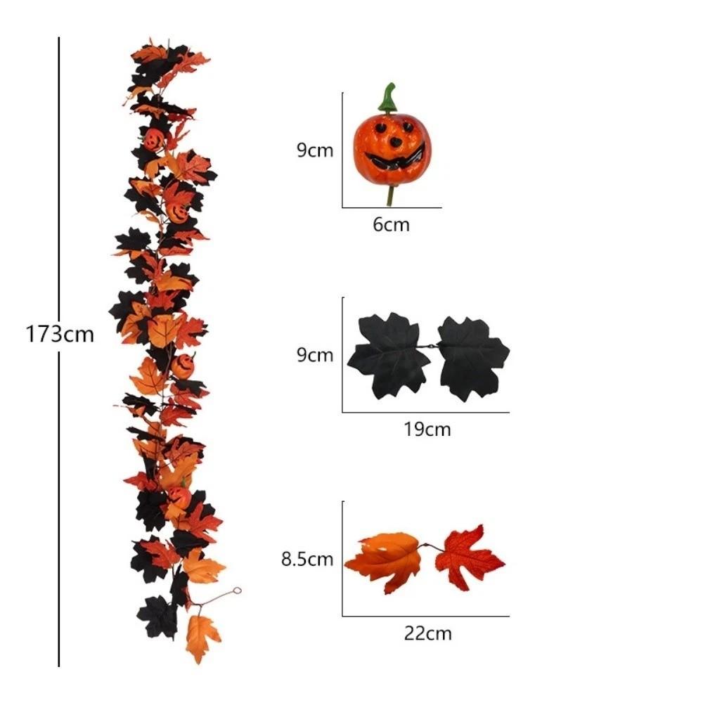 Silk Halloween Leaf Vines Realistic Artificial Hanging Vine Garland Table Decoration