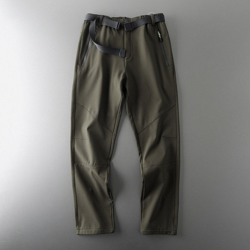 Label Cutting Factory Direct Sales Tactical Pants Men's Waterproof Soft Shell Fleece-lined Fall and Winter Outdoor Workout Pants Winter Casual Pants