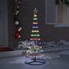 LED Christmas Tree with 230 LEDs Multicolor 184.5 cm Metal
