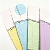 Tear-Off Pages Spiral Notepad Colored Stripe Writing Pad Portable Black Cover  Note Taking