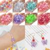 60 шт., аксессуары для самостоятельного изготовления, многоцветные с отверстием, браслет, ожерелье, изготовление ручной работы, цвет AB для изготовления ювелирных изделий, свободные бусины-разделители, бусины-бабочки