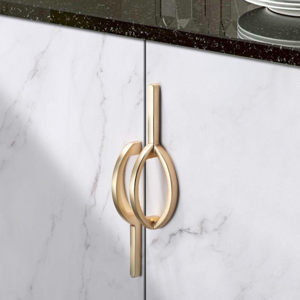 Уникальный Дизайн Линии Золотые Ручки для Шкафа Золотые Удлиненные Ручки Дверцы Комода