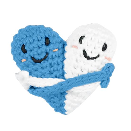 Вязаные крючком карманные сердечки Два обнимающихся сердца Вязаные крючком карманные обнимающиеся сердечки ручной работы