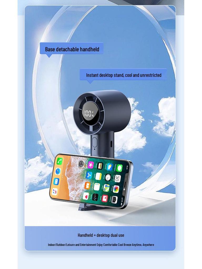 Portable USB Rechargeable Mini Handheld Fan with Strong Wind Power for Students