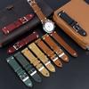 Retro Oil Wax Genuine Leather Watchband 18mm 20mm 22mm 24mm Quick Release Calfskin Watch Strap for Men Wristband Watch Accessory