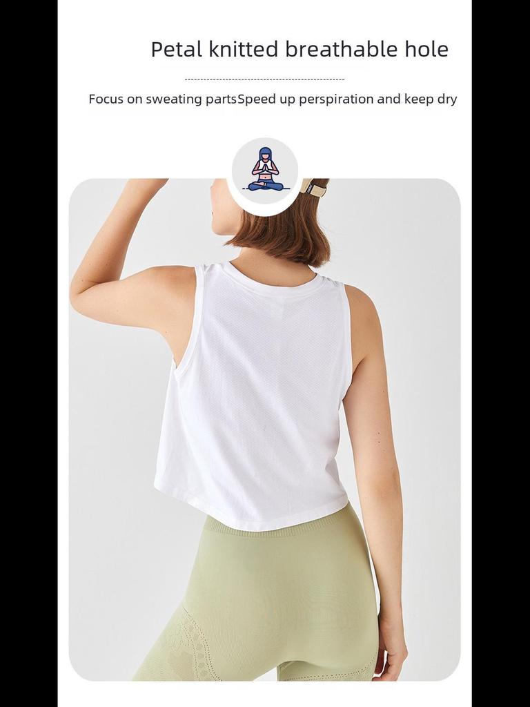 Женский быстросохнущий свободный топ для йоги — универсальная, впитывающая пот, дышащая футболка для весны и лета.
