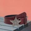 Engraved Waist Chain Carved Star Buckle Punk Chain Cowgirl Belt for Women Proms Club Party for Jeans Dresses