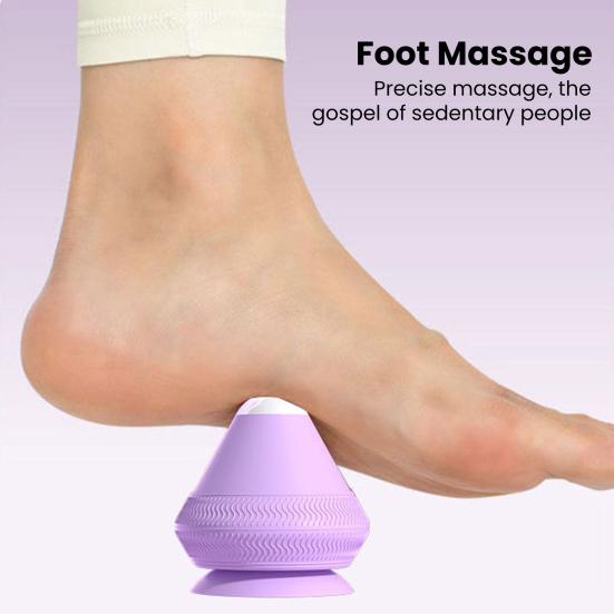 Электрический массажный мяч с присоской, 2 режима, регулируемый подогрев, вибрационный массажный мяч, тип C, перезаряжаемый, для всего тела, для снятия боли, фасциальный массажер