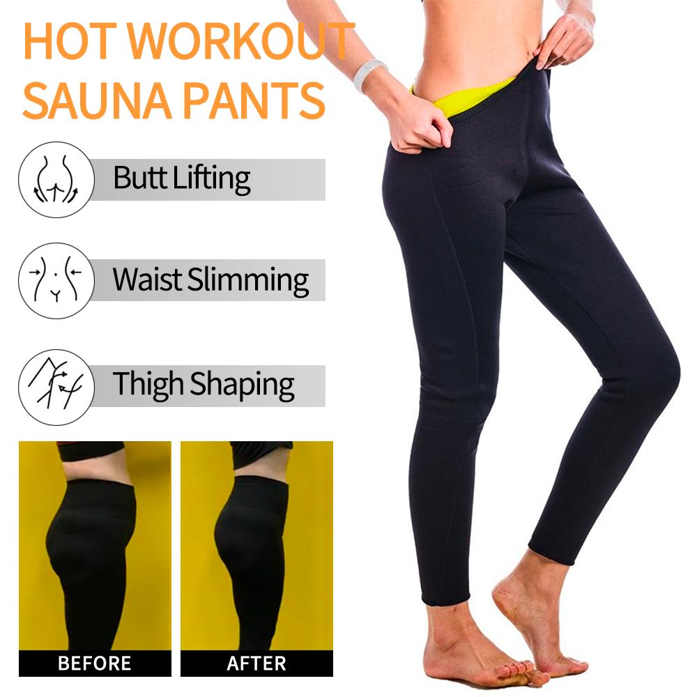 Hot Thermo Sweat Leggings Sauna Pants for Women Neoprene Slimming Pants Workout Body Shapers Fitness Trousers Exercise Sweatsuit