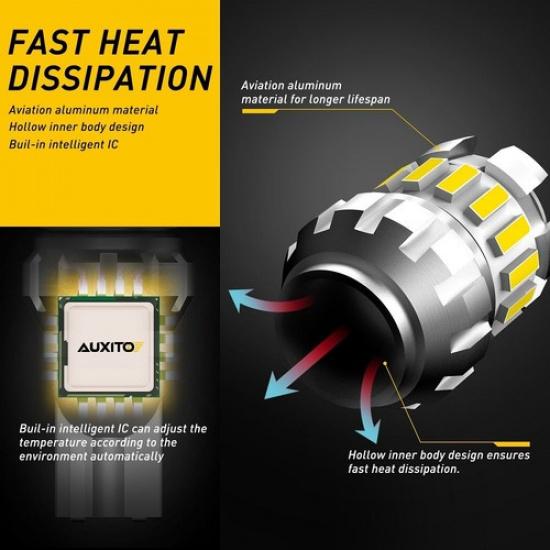 AUXITO LED Backup Reverse Bulbs Light 921 912 T15 Super Bright White Error Free