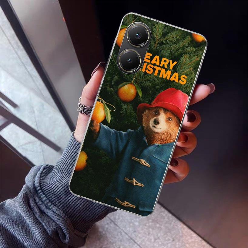 Cute P-PaddingtonS Bear Phone Case For Xiaomi Poco X7 X6 X5 Pro F7 Ultra Redmi 15C 15 13 13C 12 12C 10 10A 10C 9 9A 9C 9T Shell