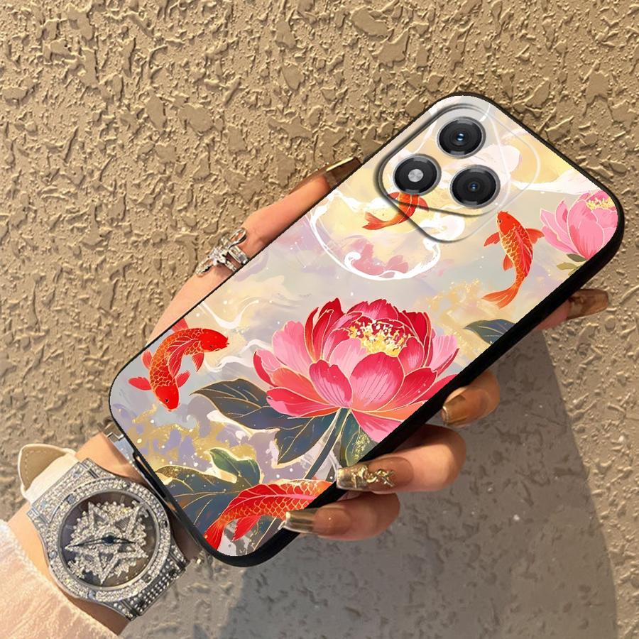 Чехол для телефона Funda для Honor 200 400 Lite X7 X6 8X X8 Magic5Lite X5b 70 90 X9a Масляная живопись Цветок