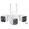 Wireless Security Camera Three Lens 1MP HD 360 Degree Pan Tilt 2 Way Talk Outdoor Surveillance