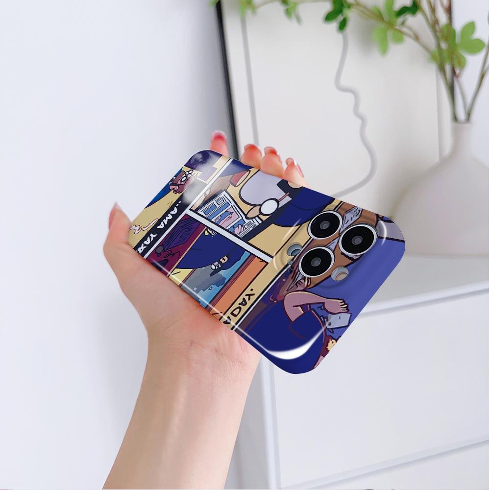 All-inclusive Film Phone Case Cartoon Fashion Design Hard Shell Full Cover Camera Protection Case for iPhone Huawei Honor Vivo Google