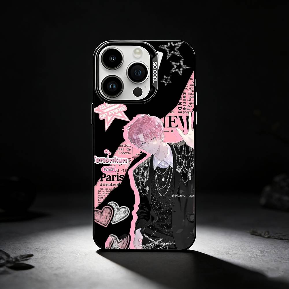 Чехол для телефона Tamon s B-Side для iPhone 17,16,15,14,13,12,11 Plus,Pro Max,XS,Цветной серебристый чехол для телефона