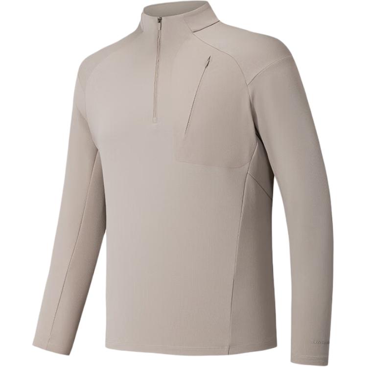 Men's ANTA Knitwear Men's Cloud Serpentine Gray Stand Collar Moderate