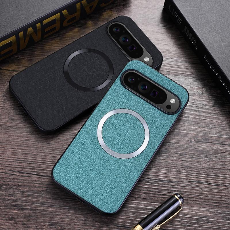 Простой нейлоновый тканевый магнитный чехол для Google Pixel 9 Pro XL 8A 7 Pro TPU Hybrid для Magsafe ударопрочный тонкий чехол для телефона