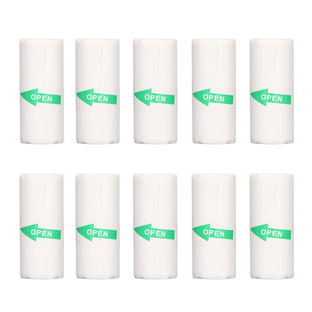 10 Roll Thermal Printer Paper Portable Thermal Self Adhesive Mini Printing Paper for Label Wrong Que