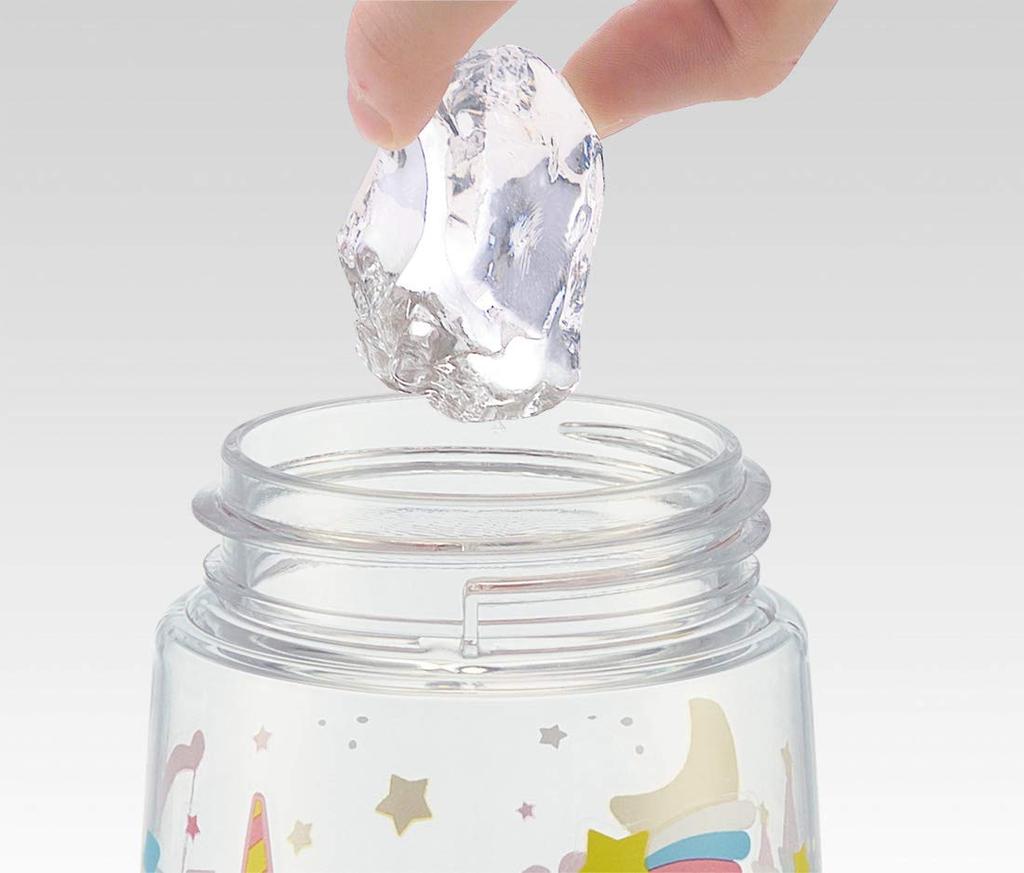 Бутылка для воды Skater с трубочкой, прозрачная бутылка Unicorn, 480 мл, для девочек, PDSH5, детская