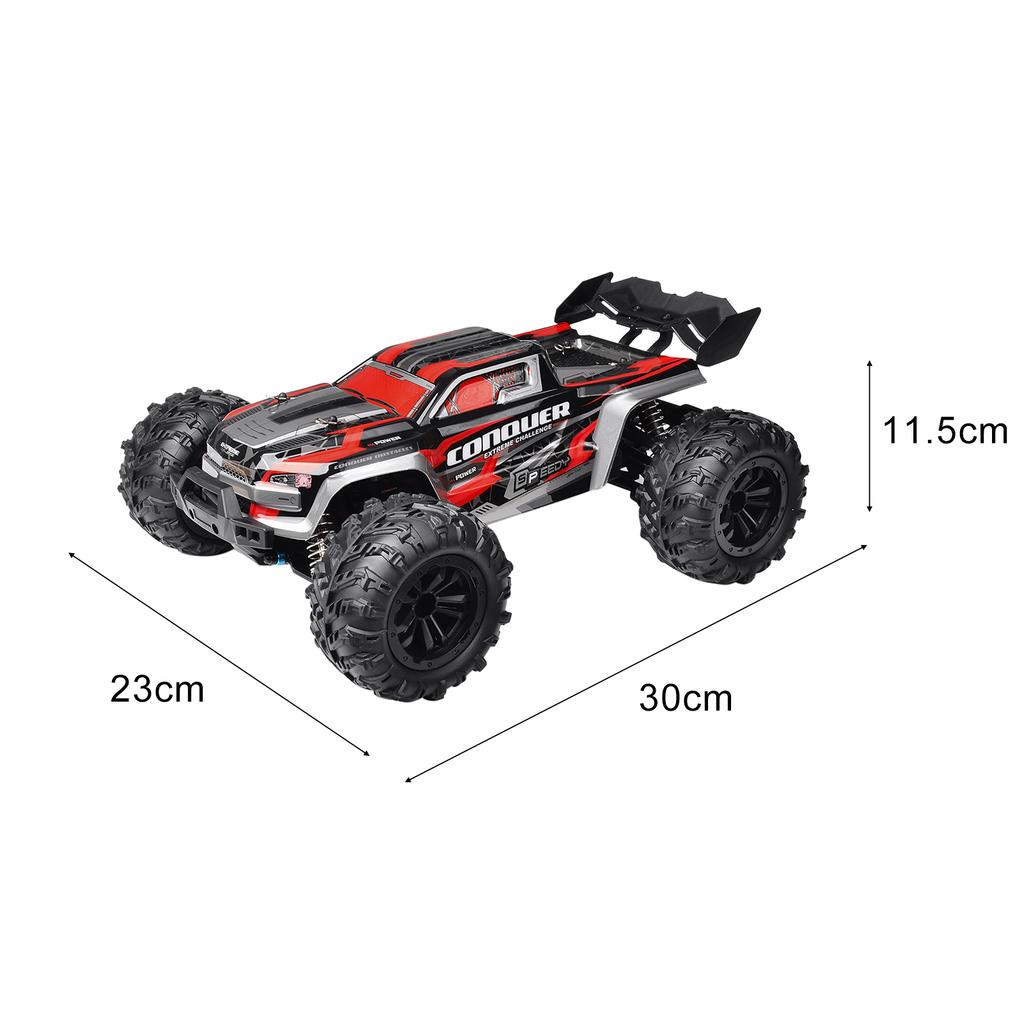 Внедорожный грузовик, радиоуправляемая машина, высокая скорость, 38 км/ч, 1/16, 2,4 ГГц, гоночный автомобиль, 4WD, RTR, игрушка для детей, мальчиков, 2 аккумулятора