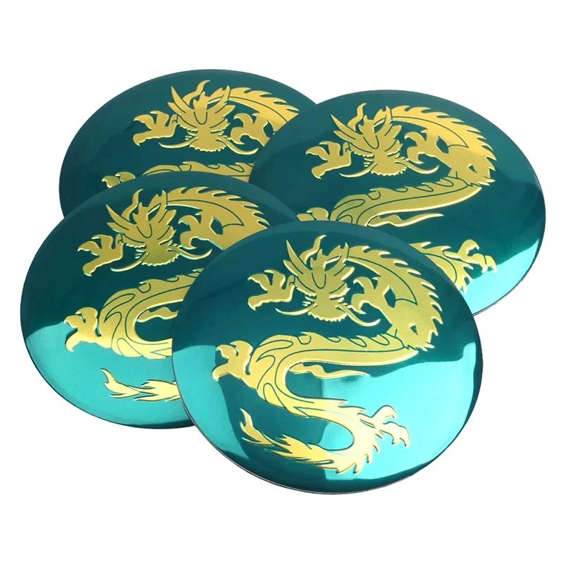 4Pcs 56mm Wolf Dragon Emblem Car Wheel Center Hub CapsStickers for Mercedes Benz BMW Lexus Mazda Tesla Ford Chevrolet KIA