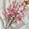 Искусственная ветка цветущей сливы Искусственные стебли цветущей вишни Стебель длиной 21 дюйм Искусственный шелковый цветок для свадьбы Дома Офиса Спальни Вечеринки Центральный элемент стола