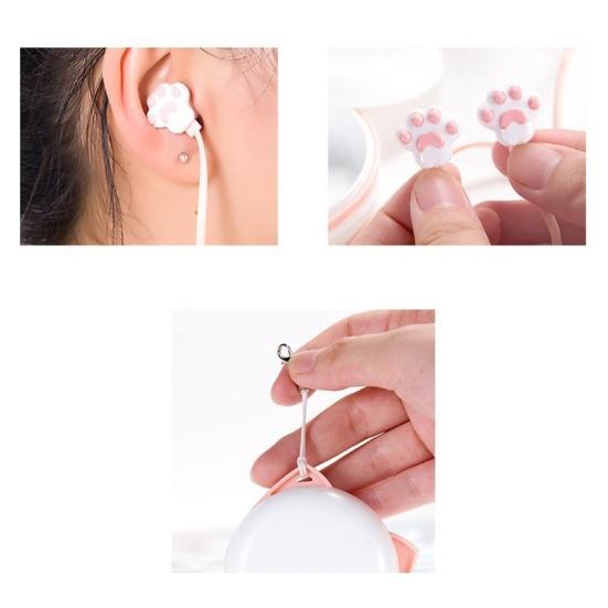 Wired Earphone Cute Comfortable ABS Cat Claw 3.5mm Music Game Sport Earphone Daily Use
