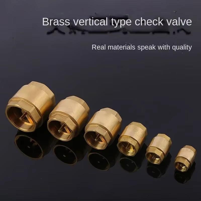 1pc DN15/DN20/DN25 NPT Brass Female Thread In-Line Spring Check Valve 25mm Diameter 200WOG For Water Control