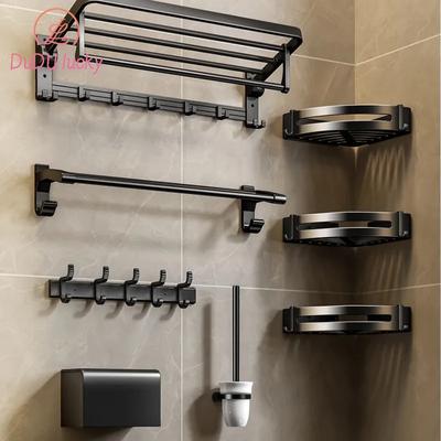 Алюминиевый держатель для полотенец без перфорации, подвесной для ванной комнаты, подвесной для унитаза