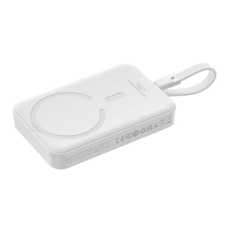 Магнитный Powerbank Baseus Magnetic Mini 10000 мАч, USB-C 30 Вт Magsafe (Белый)