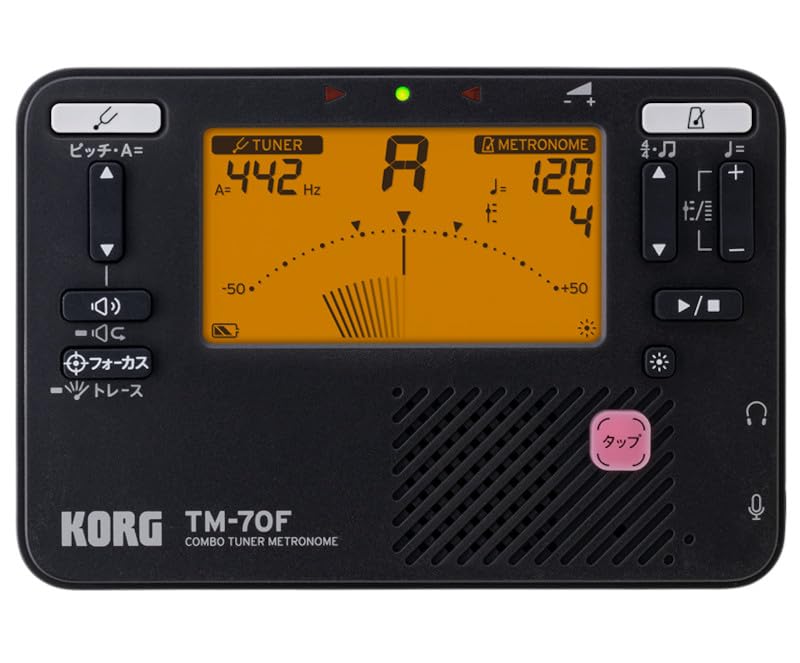 Korg Tuner Metronome BK Tuner Microphone BK Set Black TM-70F + CM-400