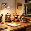 Художественные Домашние Украшения 3 шт. Фигурка Шотландской Коровы Статуэтки Яка из Смолы для Дня Благодарения Рождества Маленькие Подарки Коллегам Фермерский Стиль Настольное Украшение