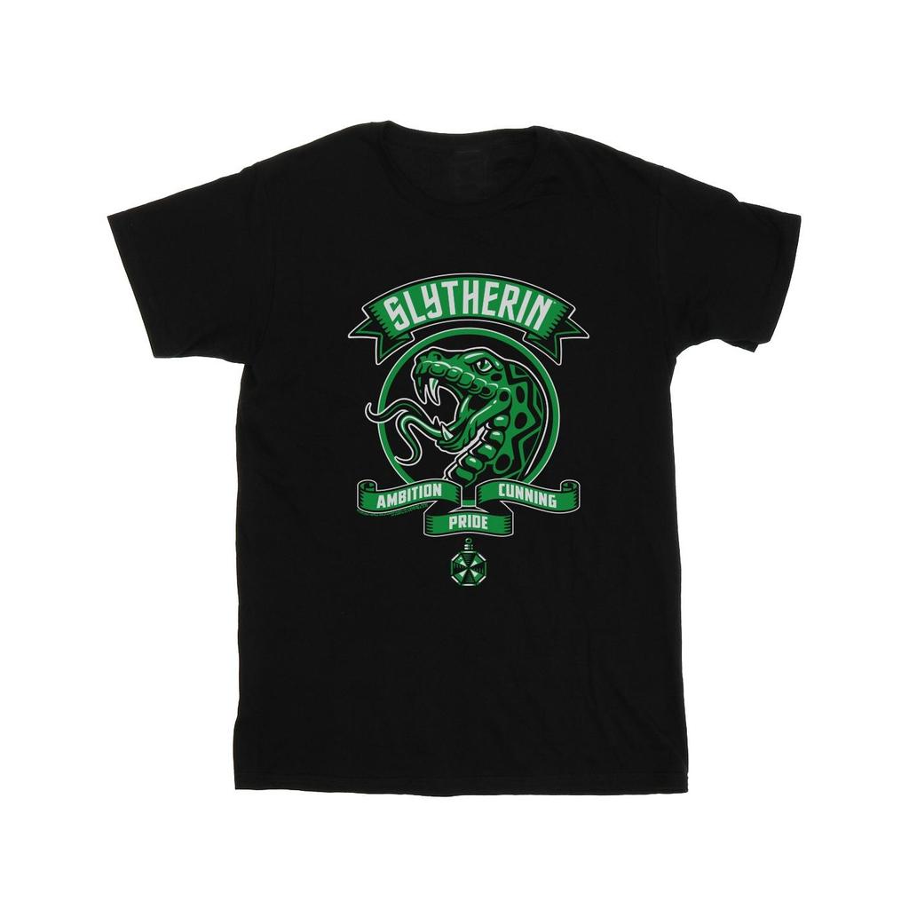 Harry Potter Womens/Ladies Slytherin Toon Crest Cotton Boyfriend T-Shirt