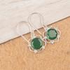 Green Onyx Gemstone 925Sterling Silver Jewelry Handmade Earrings 1.40" For Gift EE-56-17