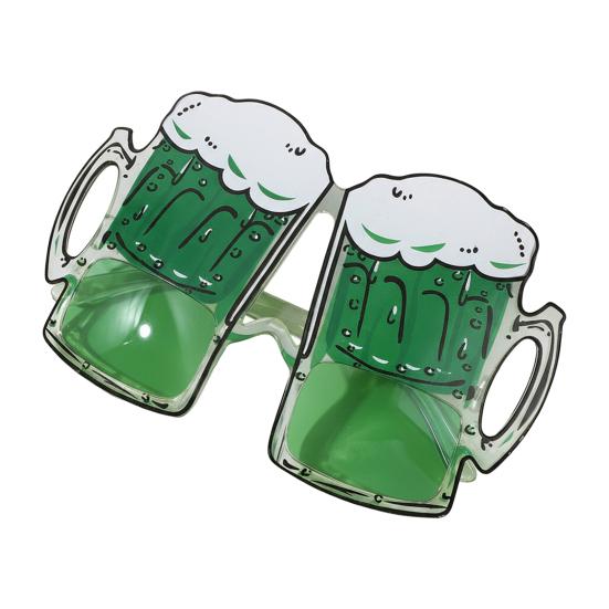 Очки на День Святого Патрика Блестящие Трилистник Бутылка Пива Очки для Глаз Зеленые Счастливые Ирландская Тема Фотобудка Реквизит для Домашней Вечеринки Подарки