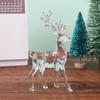 Прозрачные акриловые фигурки рождественских оленей, рождественская елка, украшение для рабочего стола, скульптура оленя, украшение для дома и офиса