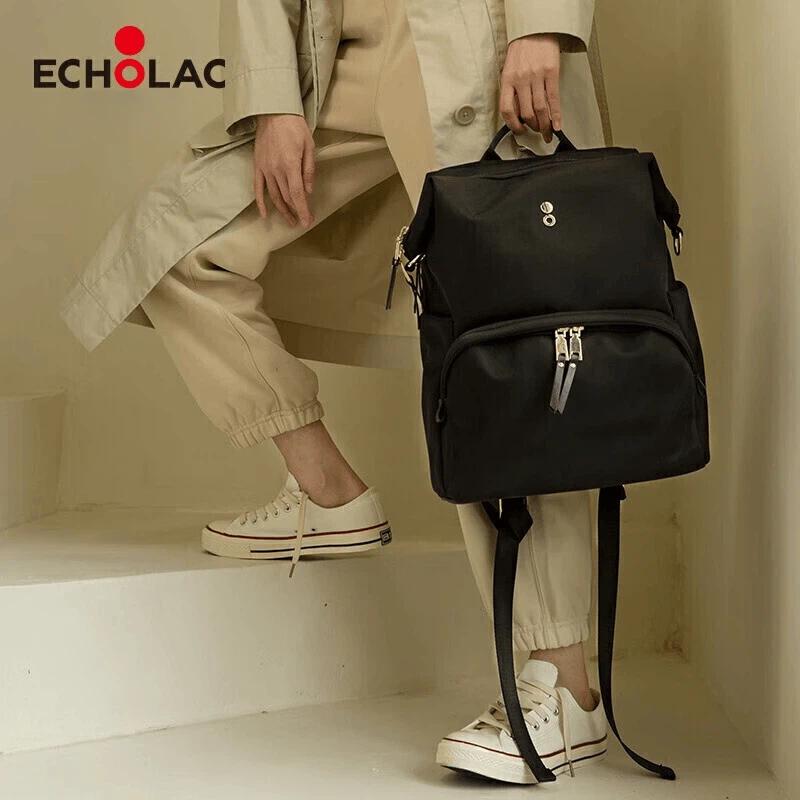 Echolac Backpack for Women, Travel Bag, Casual Laptop Bag, Versatile Bag, Lake Green
