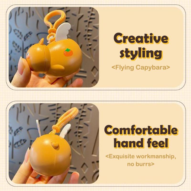 Творческий забавный тянущий шнурок летающая свинья капибара кукла брелок сумка подвеска амулеты автомобильный брелок декомпрессионные игрушки для детей подарок
