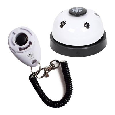 Dingdong Pet кольцо-кликер + колокольчик для собаки, колокольчик (белый), зазывала (белый), 1 комплект